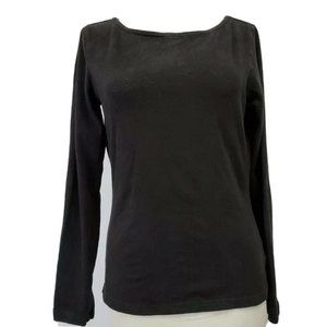 Eddie Bauer Snowflake black long sleeve T SHIRT S